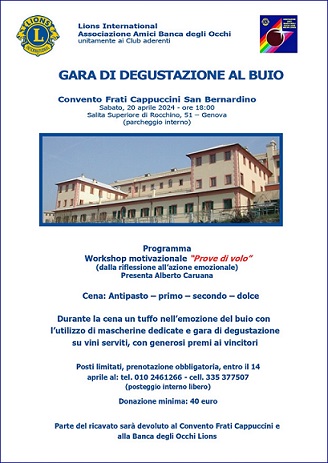 Gara di degustazione al buio - Genova 20 aprile 2024