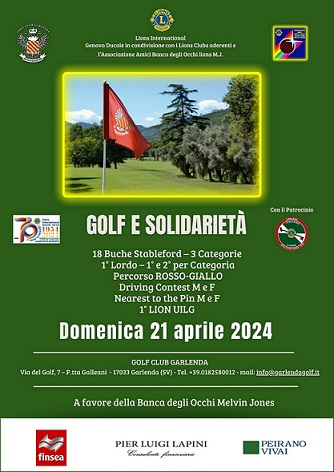 Gara di Golf e solidarietà -  Golf Club Garlenda 21 aprile 2024
