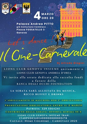 Il Cine Carnevale - Palazzo Andre Pitto - Piazza Fossatello, 3 (Genova) 4 marzo 2025