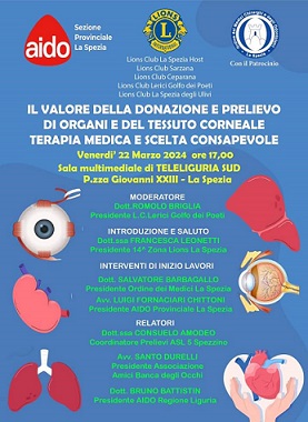 Il valore della donazione  e prelievo di organi e del tessuto corneale (SP) 22 marzo 202424