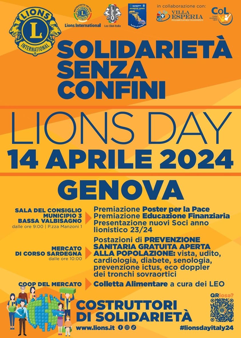 Lions Day - Genova Corso Sardegna 14 Aprile 2024